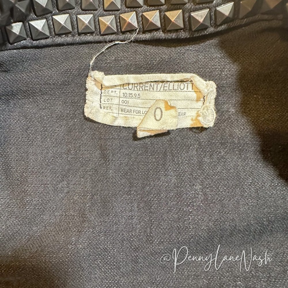 Current/Elliott The Snap Denim Jacket with Studs Midnight - Picture 7 of 12